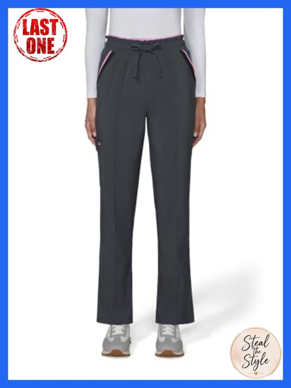 Women's 5-Pocket Scrub Pant High Rise Wide Leg Polyester Spandex Medical Uniform